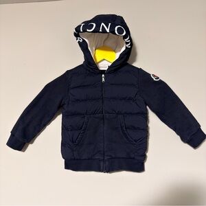 Navy Moncler puffer coat Sz 3 100cm